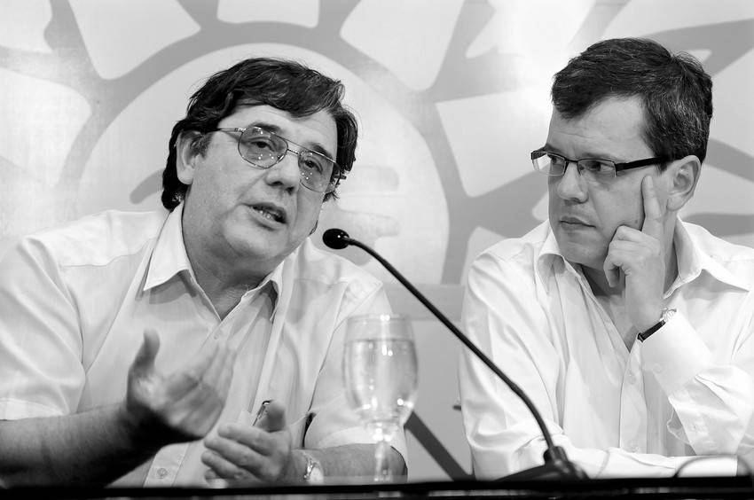 Daoiz Uriarte y Gustavo Leal, ayer, en la Torre Ejecutiva.