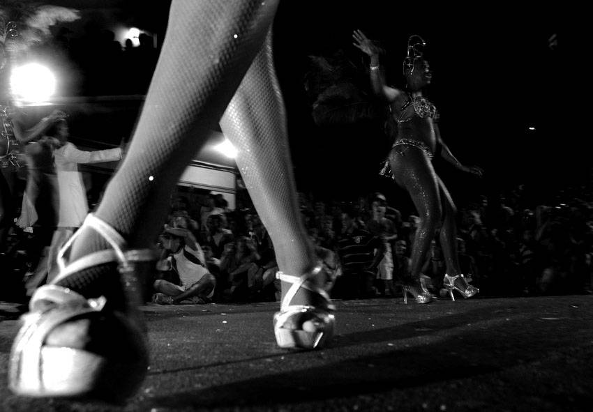 Desfile de Llamadas, el viernes, en el barrio Sur. 