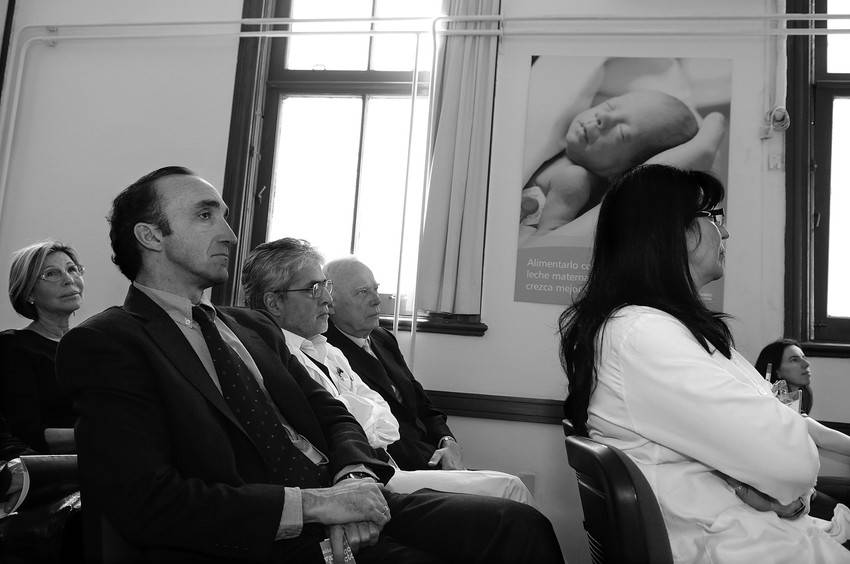 Presentación del informe anual de prematurez de la Fundación Álvarez Caldeyro Barcia, ayer, en el Hospital de la Mujer del Centro Hospitalario Pereira Rossell. 
