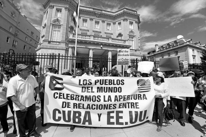 Embajada de Cuba en Washington, ayer. Foto: Paul J Richards, Afp