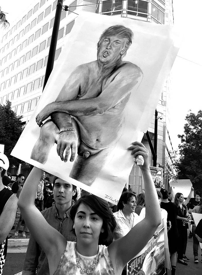 Manifestación contra Donald Trump, el 2 de junio, en California.Foto: Marcos Ralston, Afp