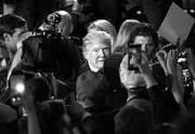 Donald Trump, presidente electo de Estados Unidos, ayer, después de hablar en Nueva York. Foto: Saul Loeb, AFP