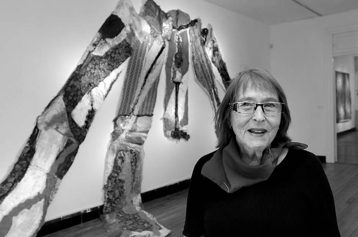 Margaret Whyte en el Museo Figari. Foto: Sandro Pereyra