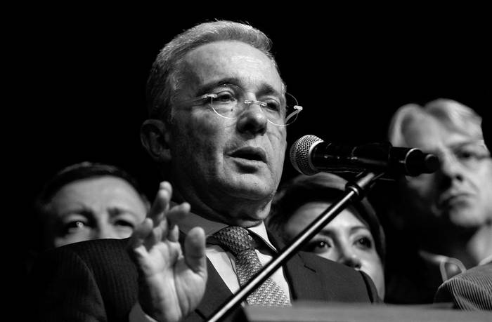 Álvaro Uribe, ex presidente colombiano, durante el Primer Encuentro de Colonias Centro Democrático. • Foto: Leonardo Muñoz, Efe