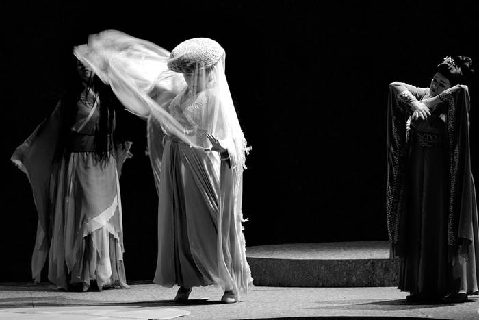 Ensayo de la ópera Rashomon, en el Auditorio Adela Reta. Foto: Pablo Vignali