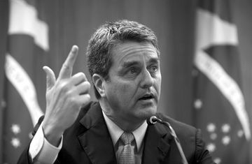 El director general designado de la OMC, el brasileño Roberto Azevêdo, en conferencia de prensa, el viernes en Brasilia.