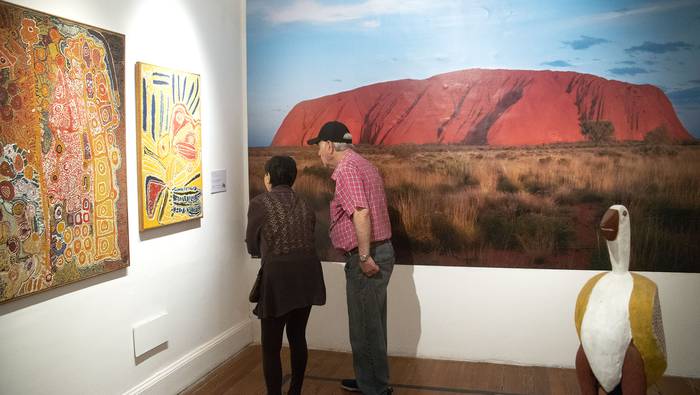 Muestra de arte Indigena de australiano, en el Museo de Arte Precolombino e Indígena. · Foto: Alessandro Maradei