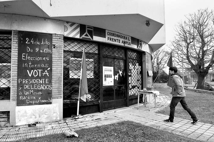 Local de votación del Frente Amplio, el domingo. Foto: Federico Gutiérrez
