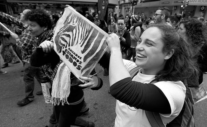Tercera Marcha por Salud Mental, Desmanicomialización y Vida Digna. Foto: Iván Franco (archivo, octubre de 2014)