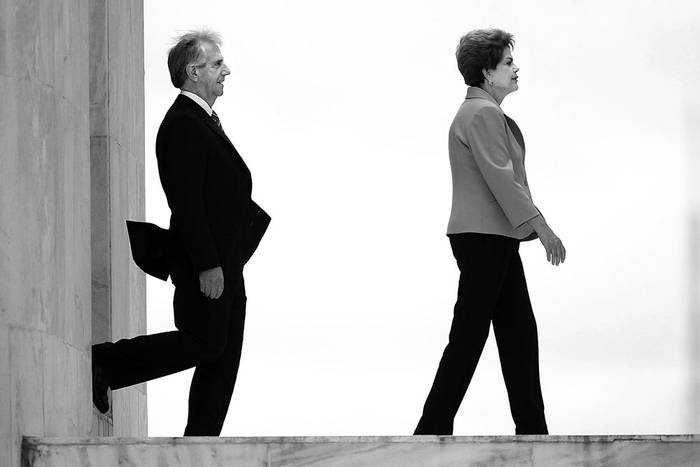 Dilma Rousseff y Tabaré Vázquez, ayer, en el Palacio de Planalto, en Brasilia, Brasil. Foto: Fernando Bizerra Jr., Efe