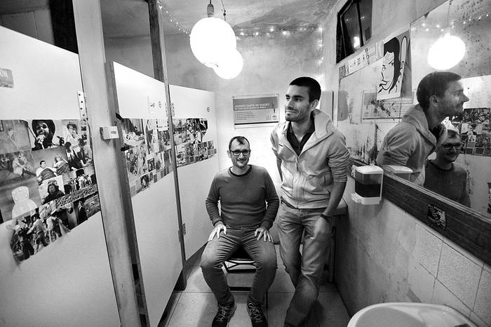 Iván Fornís y Pol Quintana, ayer, en Casa Tomada. Foto: Federico Gutiérrez