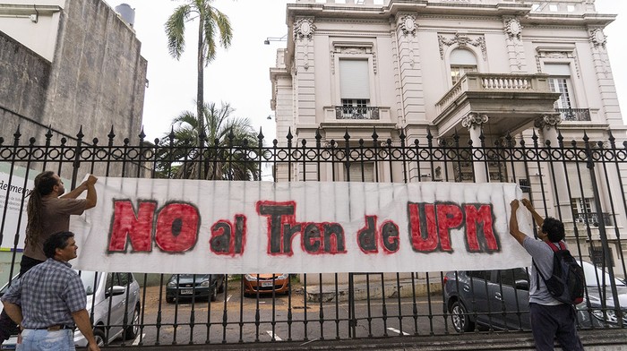 Movilización contra el tren de UPM.

 · Foto: Mariana Greif