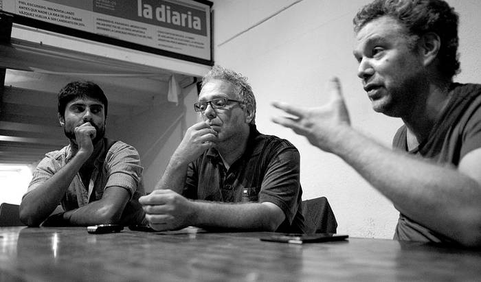 Mauricio Bruno, Diego Sempol y Aldo Marchesi. Foto: Mauricio Kühne