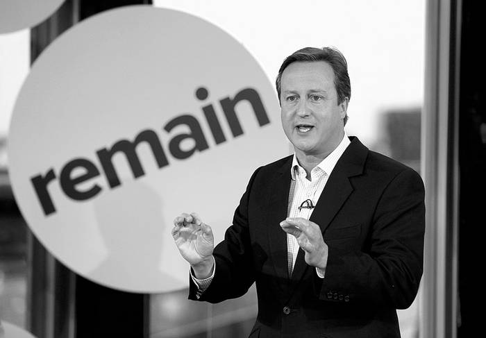 David Cameron, primer ministro británico, participando en un debate sobre el referéndum
de la UE, el 10 de junio, en Londres. Foto: Adam Gray, Afp