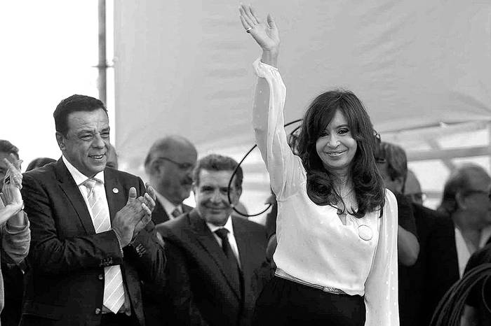Cristina Fernández, el miércoles, en el acto inaugural de la central nuclear Atucha II, en la localidad de Lima, provincia de Buenos Aires (Argentina). Foto: José Romero, Efe