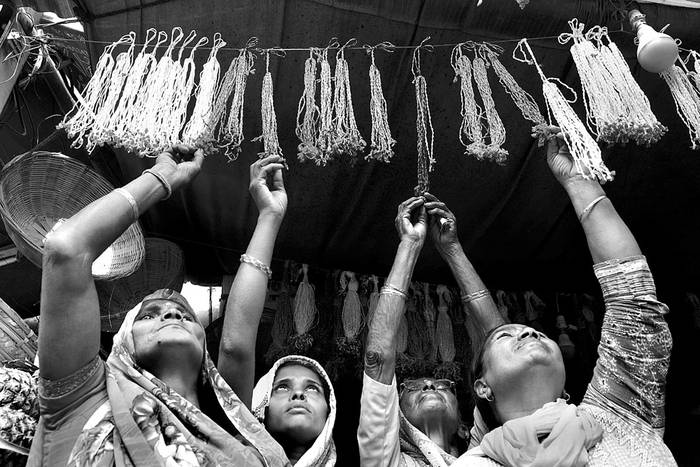 Mercado en Amritsar, India. Foto: Narinder Nanu, AFP