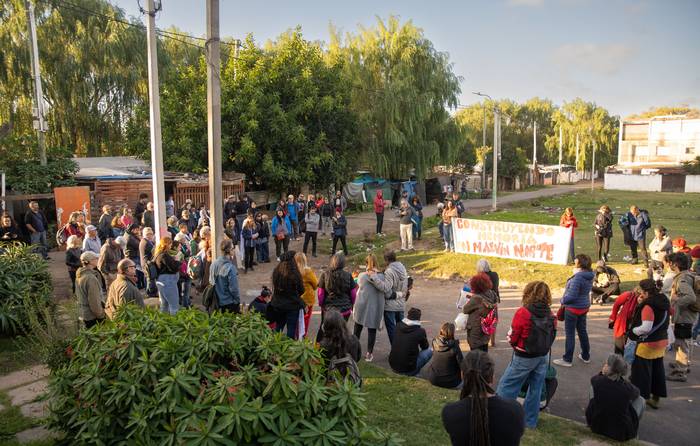 Actividad para reclamar un centro de la memoria en Malvín Norte (archivo, mayo de 2023). · Foto: Mara Quintero
