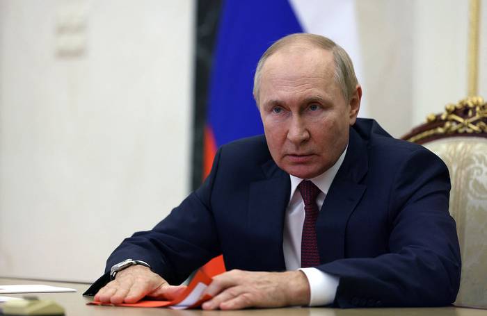 Vladimir Putin preside una reunión del Consejo de Seguridad a través de un enlace de video, en Moscú (29.09.2022). · Foto: Gavriil Grigorov, AFP