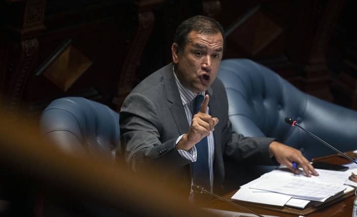 Sebastián da Silva en el Senado (11.04.2023). · Foto: .