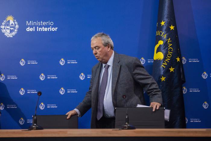 Luis Alberto Heber en el Ministerio del Interior (12.07.2022). · Foto: Alessandro Maradei