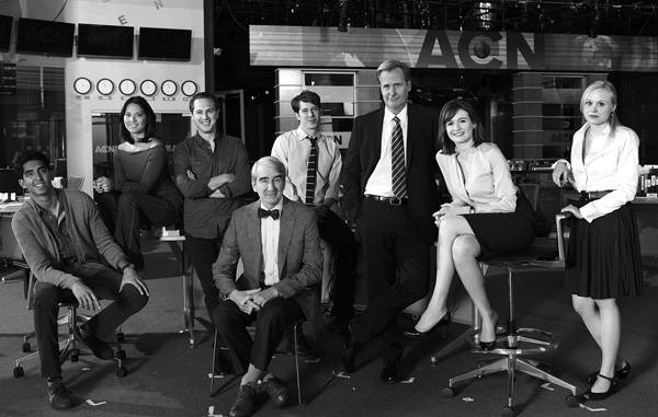 El elenco de The News Room.
