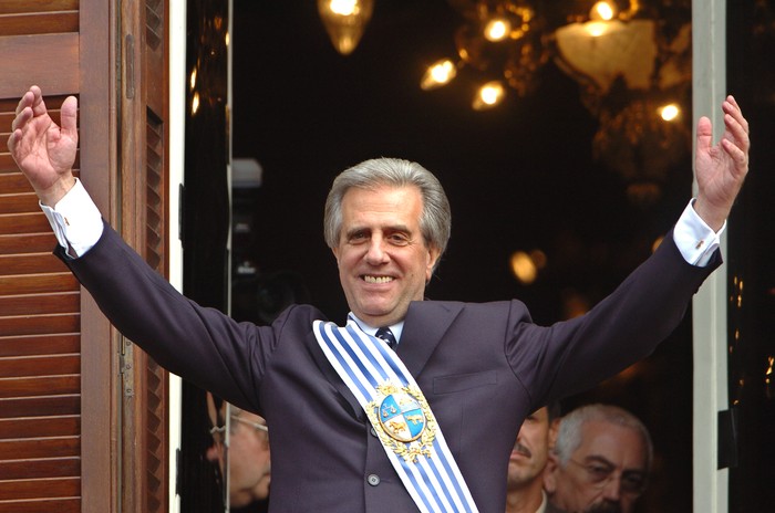 Tabaré Vazquez, el 1 de marzo del 2005. · Foto: Iván Franco