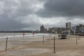 Playa de Piriápolis, el 8 de abril. · Foto: Pablo Serrón