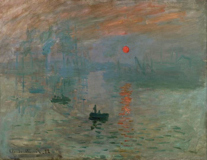 Claude Monet (1872), _Impresión, sol naciente_.