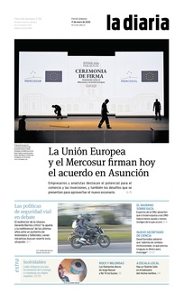 Tapa de la diaria del sábado 17 de enero de 2026