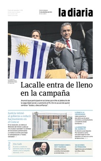 Tapa de la diaria del sábado 14 de septiembre de 2024