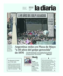 Tapa de la diaria del miércoles 25 de marzo de 2026