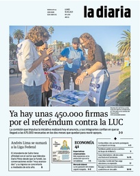 Tapa de la diaria del lunes 10 de mayo de 2021