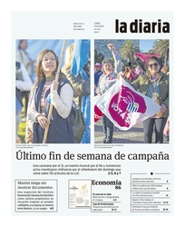 Tapa de la diaria del lunes 21 de marzo de 2022