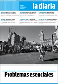 Tapa de la diaria del miércoles 26 de agosto de 2015