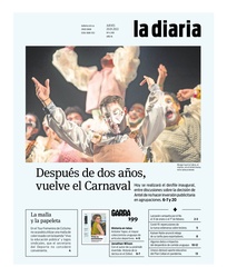 Tapa de la diaria del jueves 20 de enero de 2022