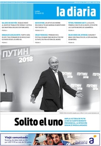 Tapa de la diaria del lunes 19 de marzo de 2018