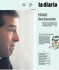 Tapa de la diaria del martes 21 de agosto de 2018