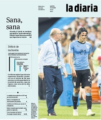 Tapa de la diaria del martes 3 de julio de 2018