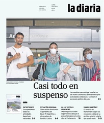 Tapa de la diaria del lunes 16 de marzo de 2020