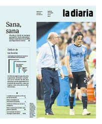 Tapa de la diaria del martes 3 de julio de 2018