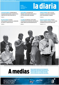 Tapa de la diaria del lunes 14 de agosto de 2017