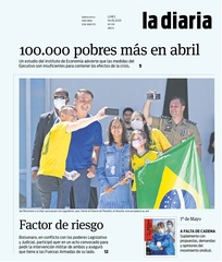 Tapa de la diaria del lunes 4 de mayo de 2020