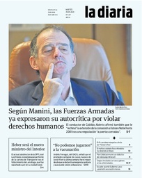 Tapa de la diaria del martes 25 de mayo de 2021