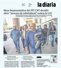 Tapa de la diaria del jueves 10 de septiembre de 2020