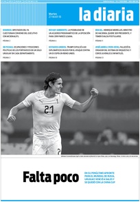 Tapa de la diaria del martes 27 de marzo de 2018