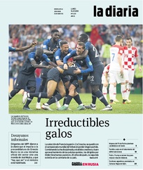 Tapa de la diaria del lunes 16 de julio de 2018