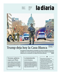 Tapa de la diaria del miércoles 20 de enero de 2021