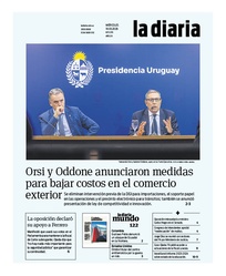 Tapa de la diaria del miércoles 18 de marzo de 2026