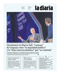 Tapa de la diaria del martes 23 de septiembre de 2025