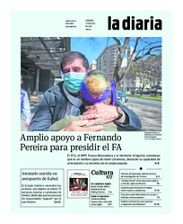 Tapa de la diaria del viernes 27 de agosto de 2021